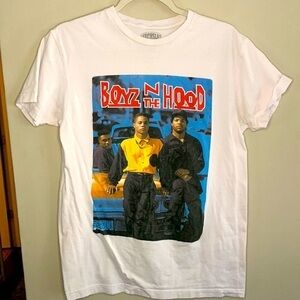 White Graphic Tee with 'Boyz N The Hood' Design